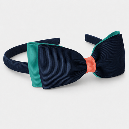Headband with Bowtie - Multi Colour - Ponytails and Fairytales
