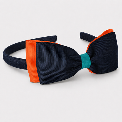 Headband with Bowtie - Multi Colour - Ponytails and Fairytales