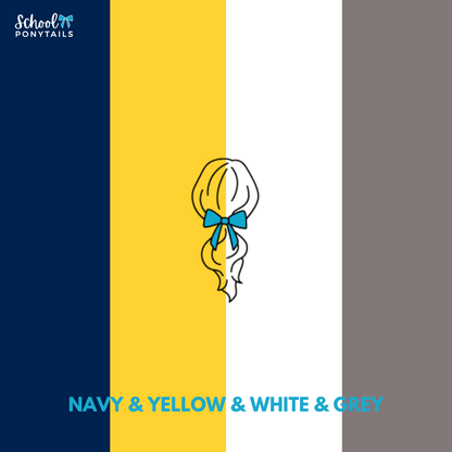 Navy & Yellow & Grey & White Hair Accessories