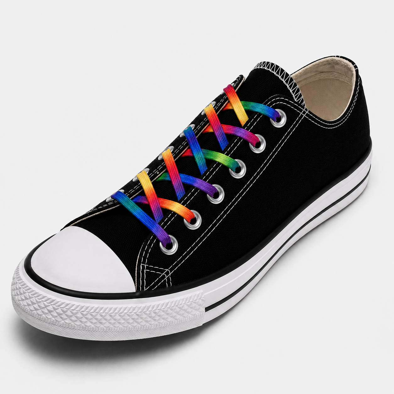 No Tie Elastic Shoelaces - Rainbow - Ponytails and Fairytales