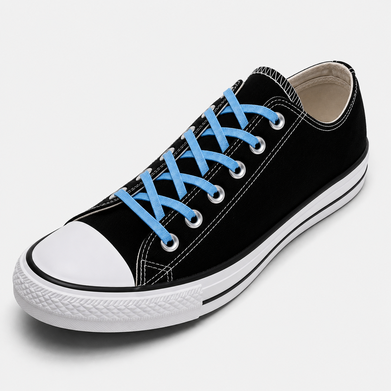 No Tie Elastic Shoelaces - Sky Blue