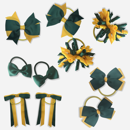 Bottle Green & Navy Hair Accessories