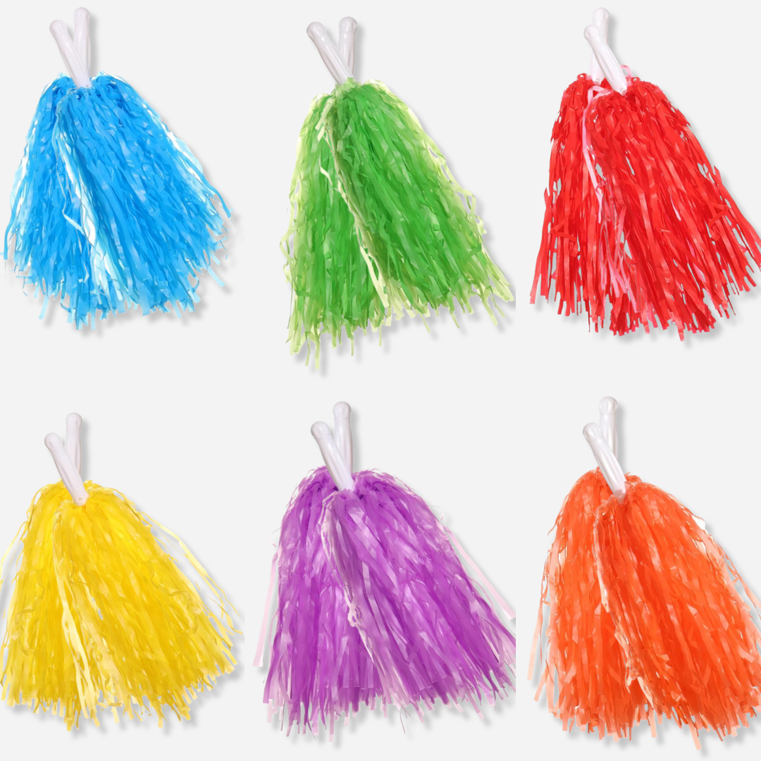 Orange Pom Poms (2pc) - Ponytails and Fairytales