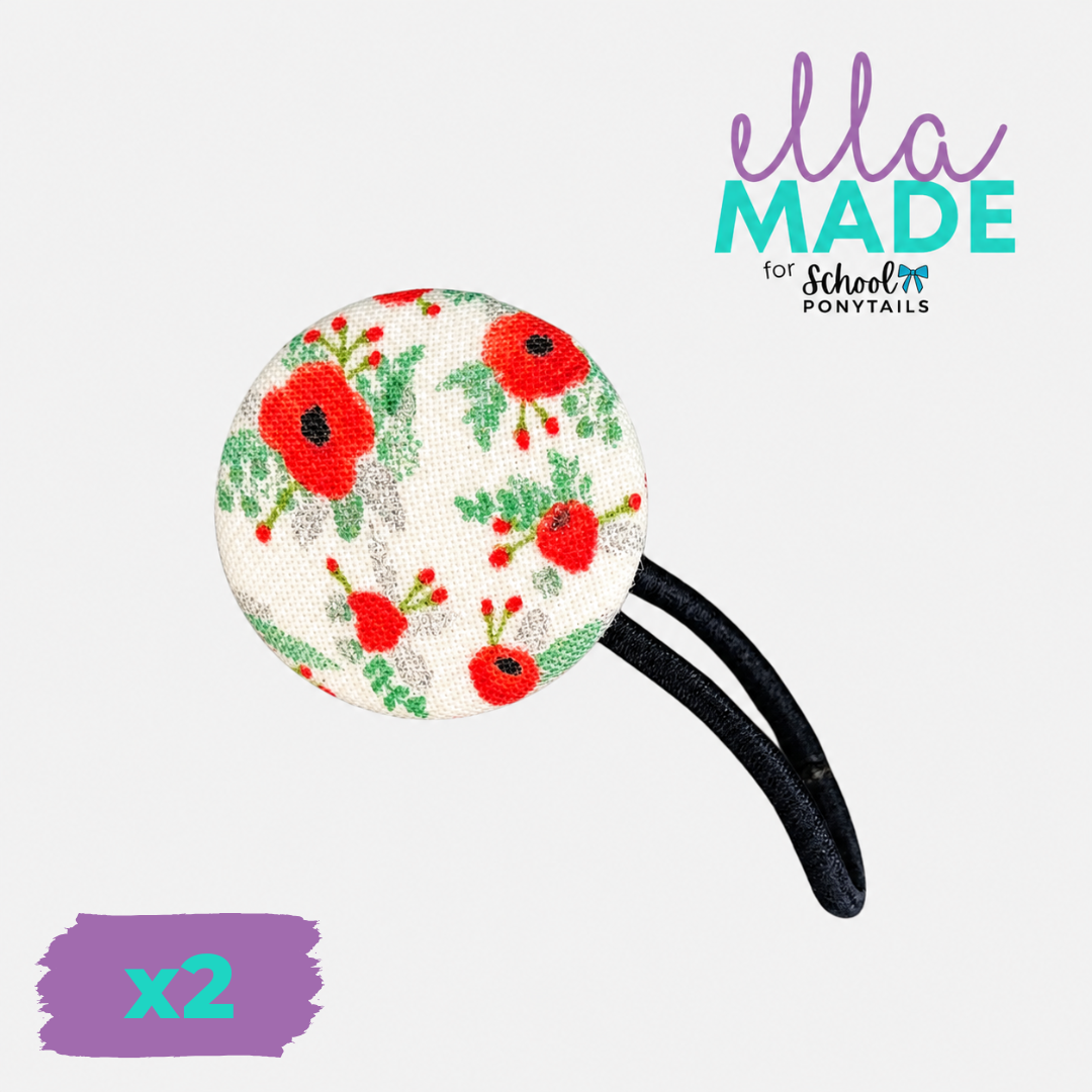Limited Edition: Remembrance Poppies Covered Buttons - Ponytails and Fairytales