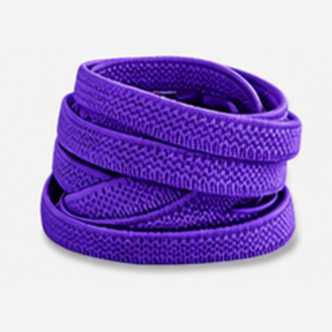 No Tie Elastic Shoelaces - Purple - Ponytails and Fairytales