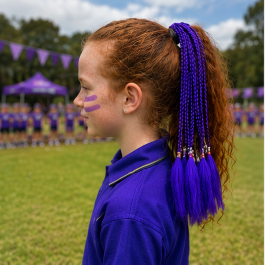 Purple House Coloured Hair Extensions