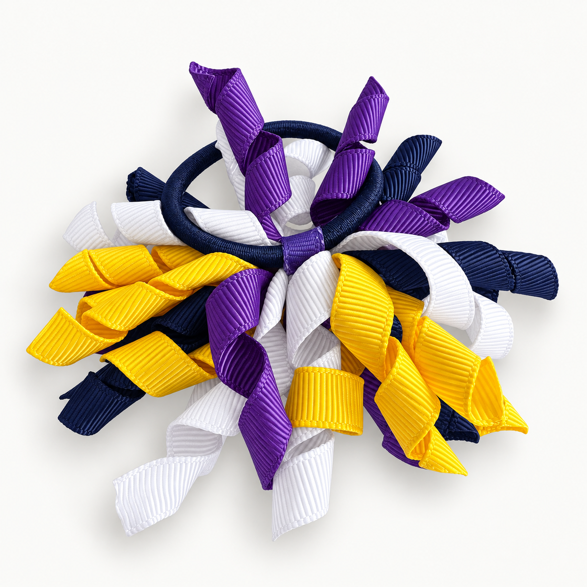 Purple & Navy & White & Yellow Hair Accessories