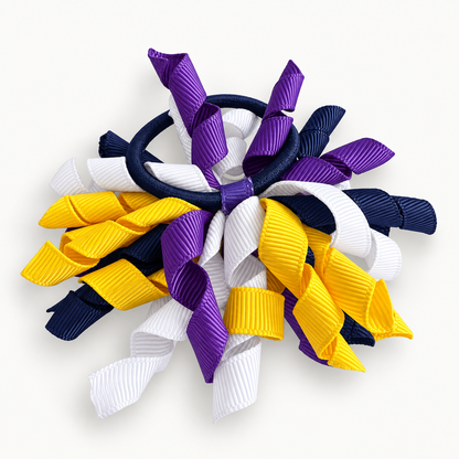 Purple & Navy & White & Yellow Hair Accessories