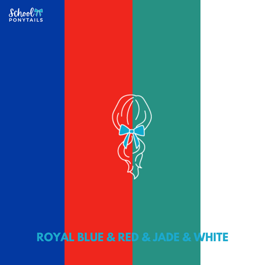 Jade & Red & Royal Blue & White Hair Accessories