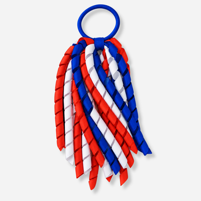 Long Curly Korker Ribbon Hair Tie - Multi Colour