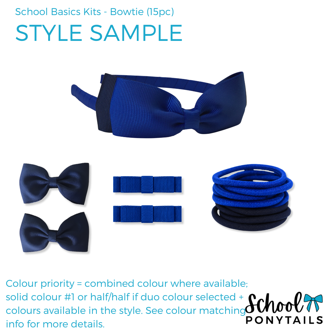 School Basics Kit - Bowtie (15pc) - Ponytails and Fairytales