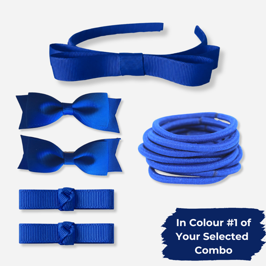 School Basics Kit -Tuxedo Bow (15pc) - Ponytails and Fairytales