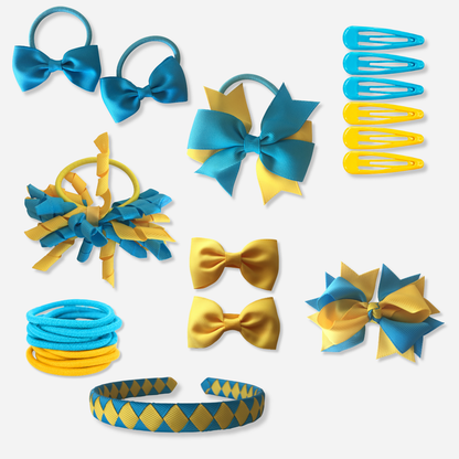 Bottle Green & Navy Hair Accessories