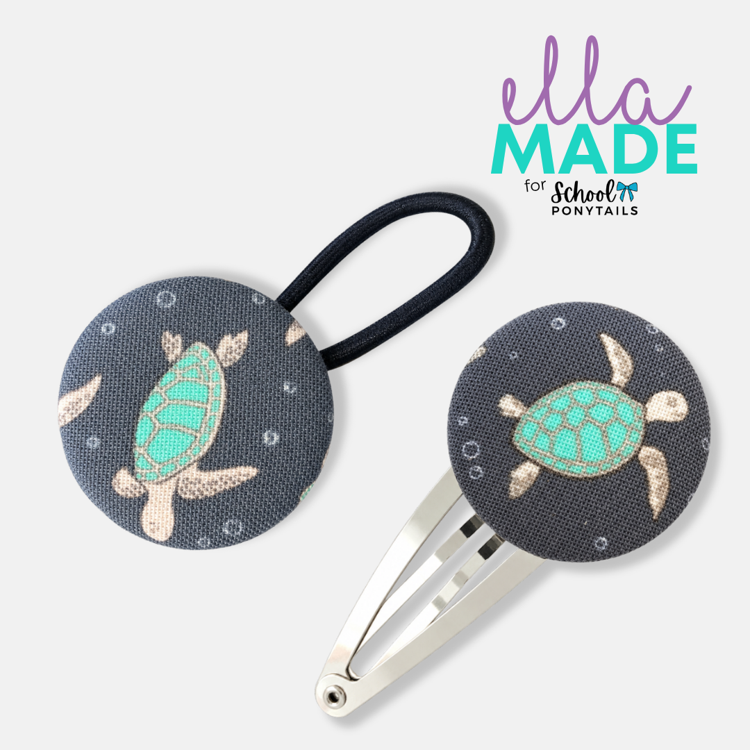 Limited Edition: Sea Turtle Covered Buttons - Ponytails and Fairytales