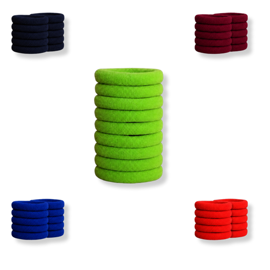 Soft Knitted Ponytail Holders (10pk)