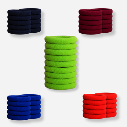 Soft Knitted Ponytail Holders (10pk) - Ponytails and Fairytales