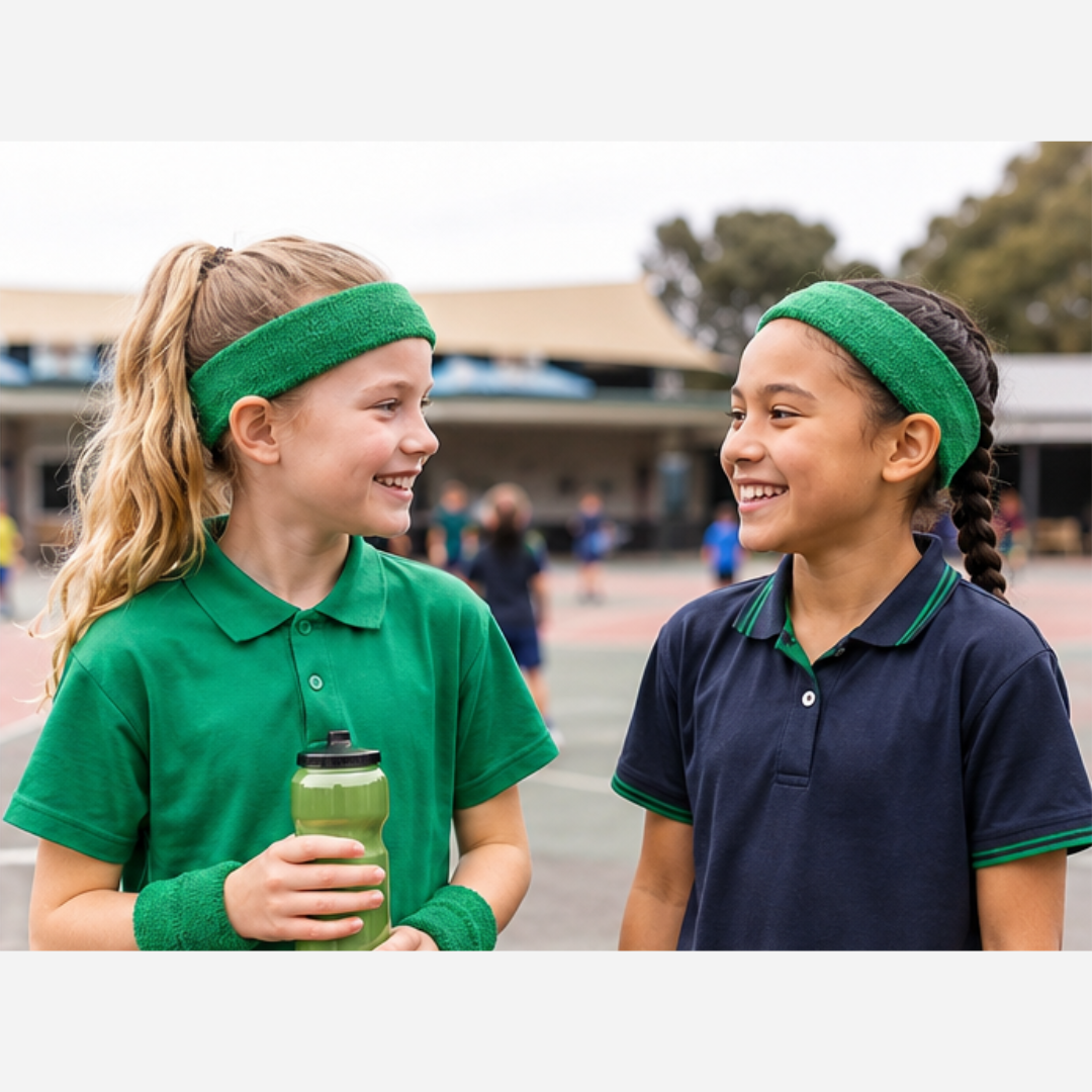 Green Sweat Band Set (3pc) - Ponytails and Fairytales