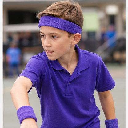 Purple Sweat Band Set (3pc) - Ponytails and Fairytales