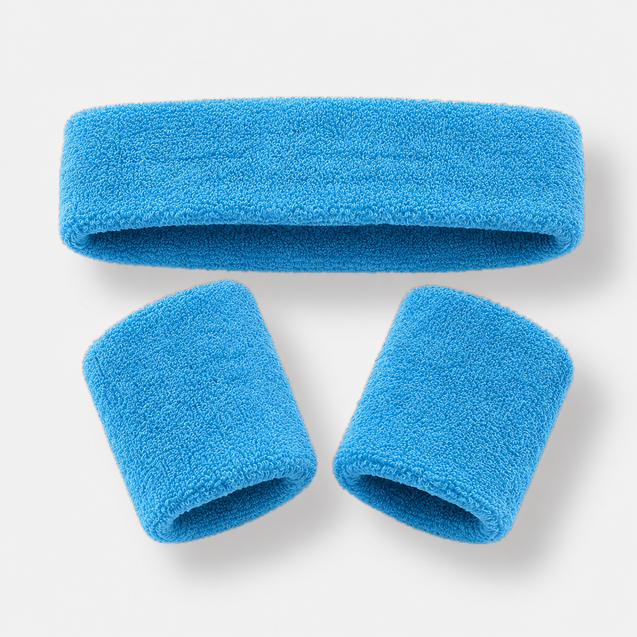 Blue Sweat Band Set (3pc) - Ponytails and Fairytales