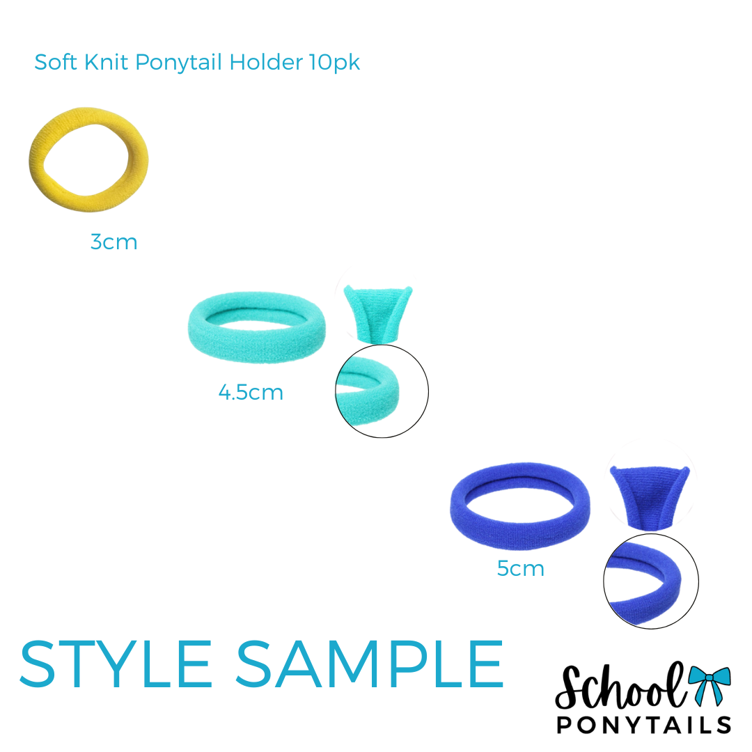 Soft Knitted Ponytail Holders (10pk)