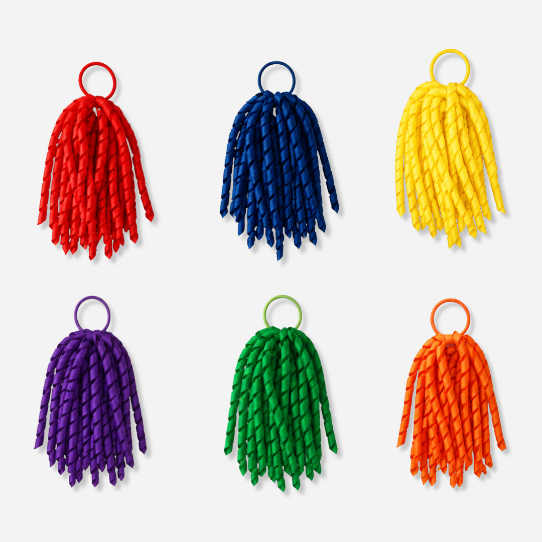 Curly Long Korker Ribbon Hair Tie - Single Colour - Ponytails and Fairytales