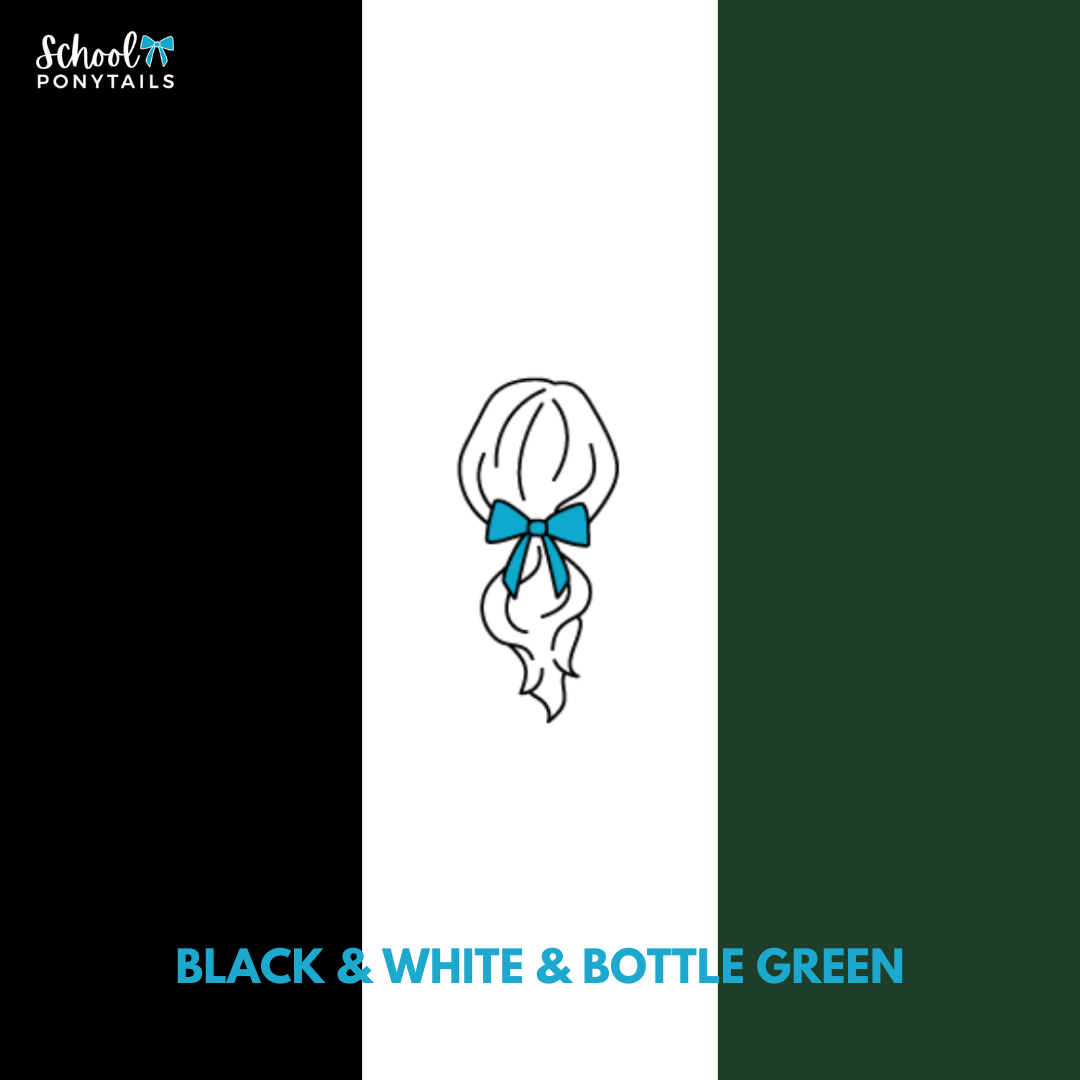 Bottle Green & Black & White Hair Accessories