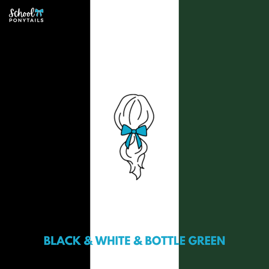 Bottle Green & Black & White Hair Accessories