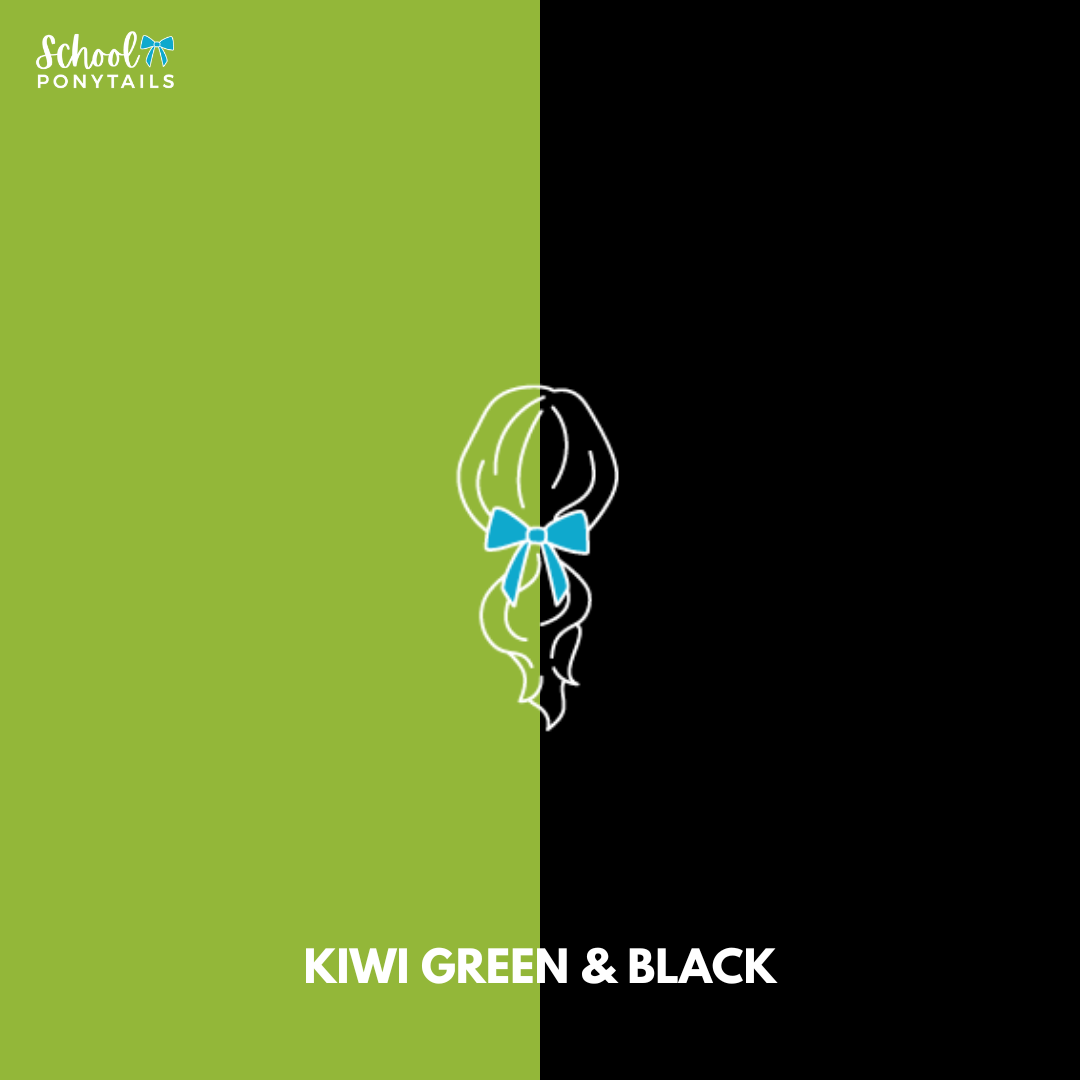 Kiwi Green & Black Hair Accessories
