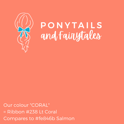 Coral Hair Accessories - Ponytails and Fairytales