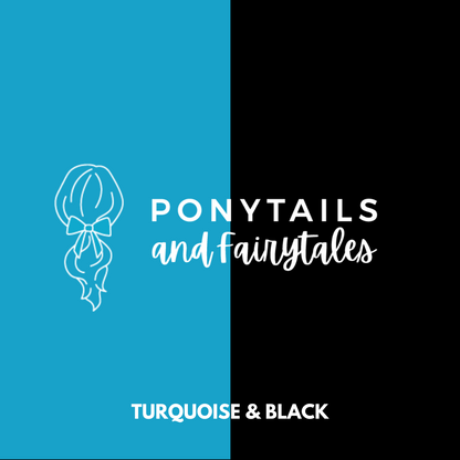 Turquoise & Black Hair Accessories - Ponytails and Fairytales