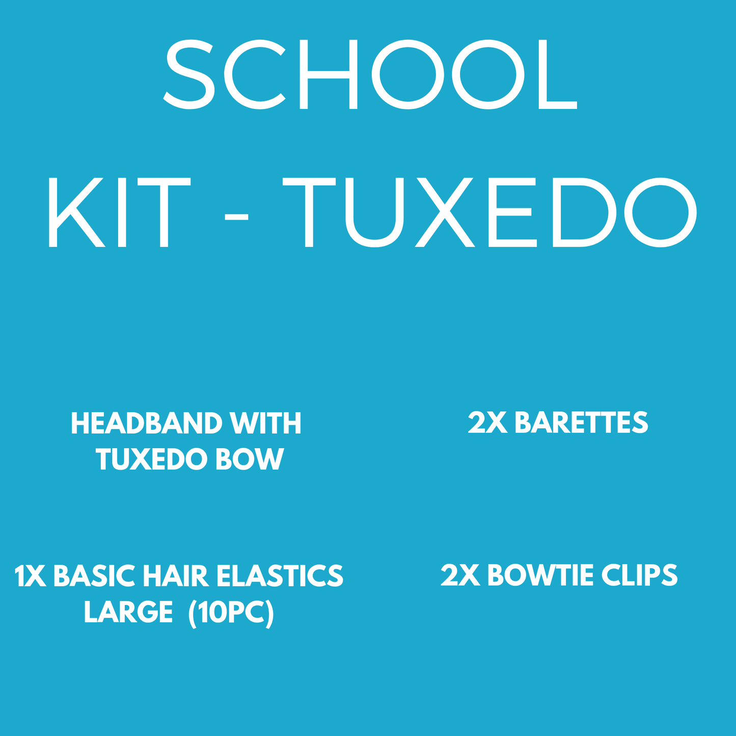 Teal & Black & White Hair Accessories