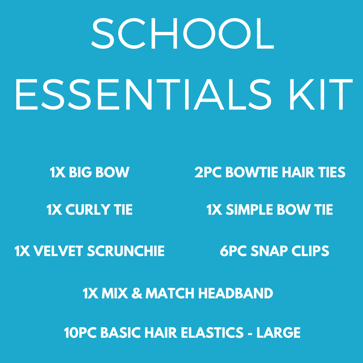 Teal & Black & White Hair Accessories