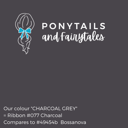 Charcoal Grey Hair Accessories - Ponytails and Fairytales