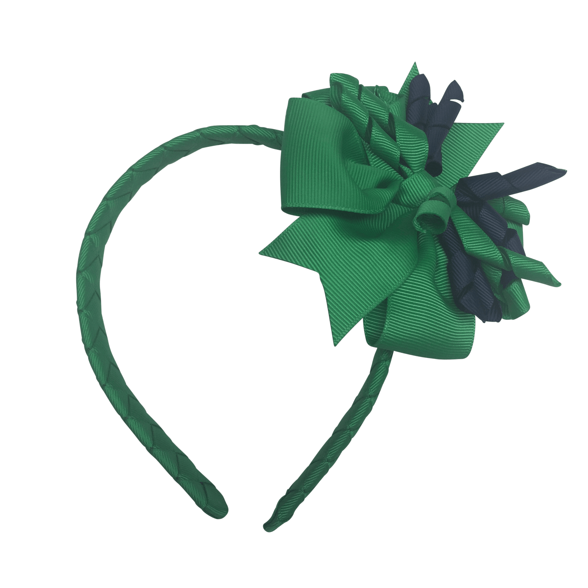 Green & Navy Hair Accessories - Ponytails and Fairytales