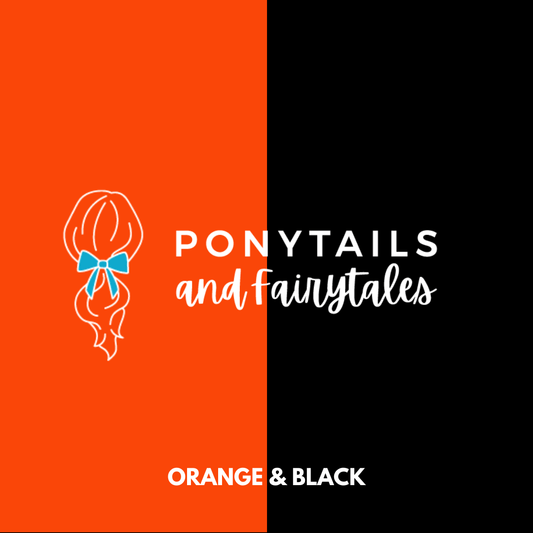 Orange & Black Hair Accessories - Assorted Hair Accessories - School Uniform Hair Accessories - Ponytails and Fairytales