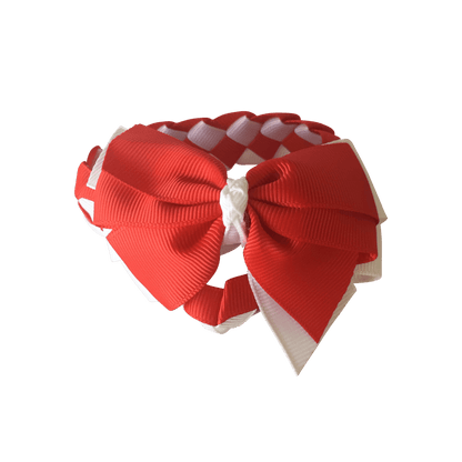 Red & White Hair Accessories - Ponytails and Fairytales