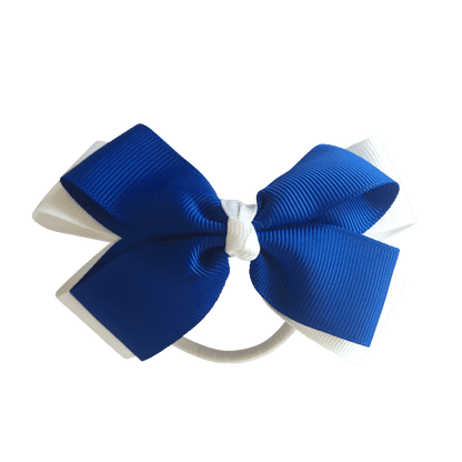 Royal Blue & White Hair Accessories - Ponytails and Fairytales