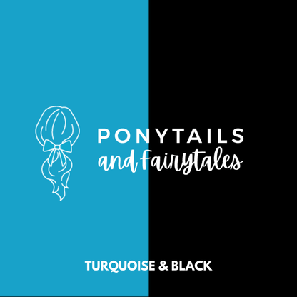 Turquoise & Black Hair Accessories - Ponytails and Fairytales
